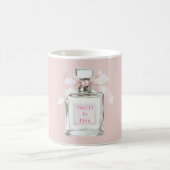 Pretty in Pink Blush Bow Perfume Bottle Kaffeetasse (Mittel)