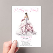 Pretty in Pink Bridal Shower Invitation  Acryleinladungen (Insitu (Handheld))