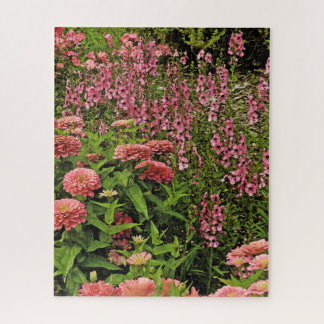 Pretty In Pink Garten/floral Puzzle