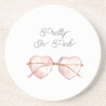 Pretty in Pink Heart Sunglasses on White Getränkeuntersetzer<br><div class="desc">Pretty in Pink Heart Sunglasses on white</div>