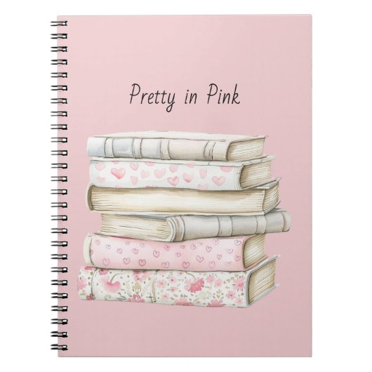 Pretty in Pink Hearts Bücher (Vorderseite)