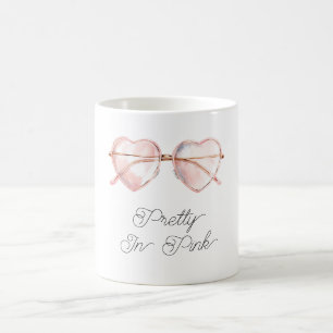 Pretty in Pink Herz-Sonnenbrille Kaffeetasse