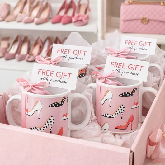 Pretty in Pink High Heel  Kaffeetasse