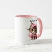 Pretty In Pink. – Kätzchen-Tasse Tasse (VorderseiteRechts)