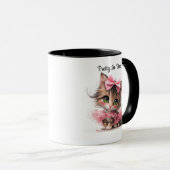 Pretty In Pink. – Kätzchen-Tasse Tasse (VorderseiteRechts)