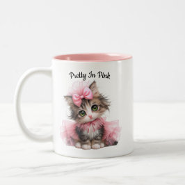 Pretty in Pink – Kitten Mug Zweifarbige Tasse