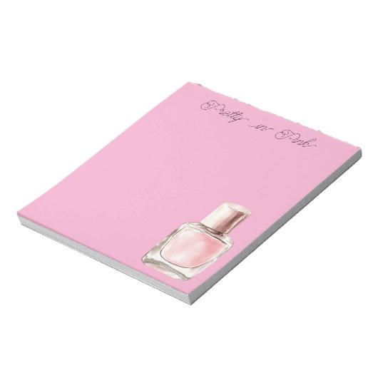 Pretty in Pink Nail Polish Notizblock (Rotiert)