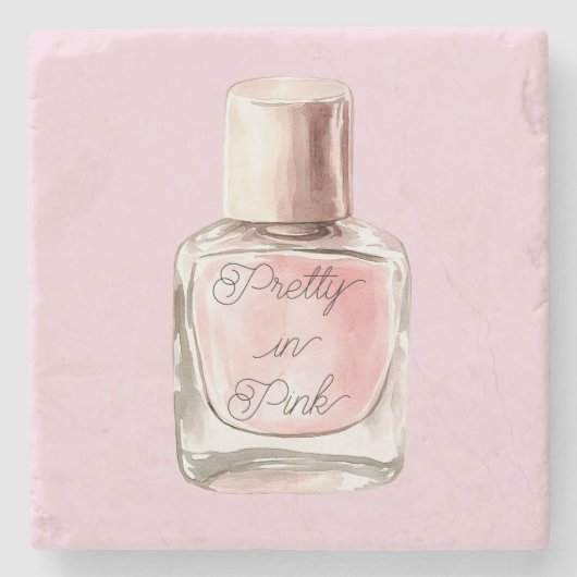 Pretty in Pink Nail Polish Steinuntersetzer (Vorderseite)