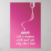 Pretty in Pink Nails Poster (Vorne)