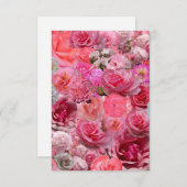 Pretty in Pink Rose Collage Mitteilungskarte (Vorne/Hinten)