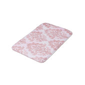 Pretty in Pink Victorian Damask Watercolor Pattern Badematte (Schrägansicht)