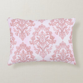 Pretty in Pink Victorian Damask Watercolor Pattern Dekokissen