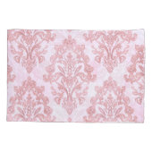 Pretty in Pink Victorian Damask Watercolor Pattern Kissenbezug (Rückseite)