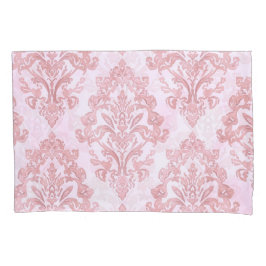 Pretty in Pink Victorian Damask Watercolor Pattern Kissenbezug