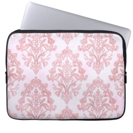Pretty in Pink Victorian Damask Watercolor Pattern Laptopschutzhülle