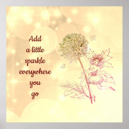 Pretty Inspirational quote Flower Fairy Poster