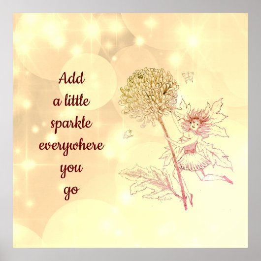Pretty Inspirational quote Flower Fairy Poster (Vorne)