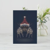 Pretty Jumping Spider Christmas Cards Feiertagskarte (Stehend Vorderseite)