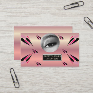 Pretty Lashes Modern Blue Minimalist Eye Illustrat Visitenkarte