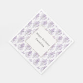 Pretty Lavender Flowers Birthday Serviette (Ecke)