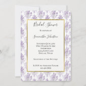 Pretty Lavender Flowers Bridal Shower Einladung (Vorderseite)