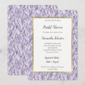 Pretty Lavender Flowers Bridal Shower Einladung (Vorne/Hinten)