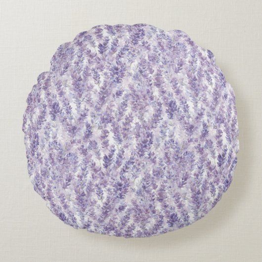 Pretty Lavender Flowers Bridal Shower Rundes Kissen (Vorderseite)