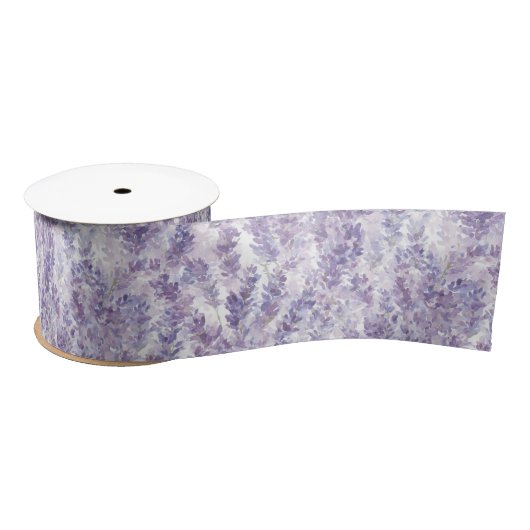 Pretty Lavender Flowers Bridal Shower Satinband (Spule)
