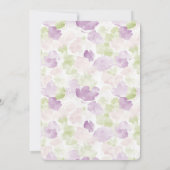 Pretty Lavender Purple Green Bridal Shower Einladung (Rückseite)