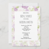 Pretty Lavender Purple Green Bridal Shower Einladung (Vorderseite)