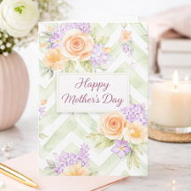 Pretty Lavender Watercolor Floral Mother's Day
