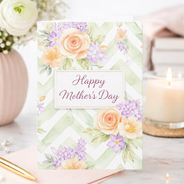 Pretty Lavender Watercolor Floral Mother's Day Karte
