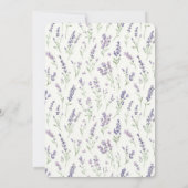 Pretty Lavender White Flowers Bridal Shower Einladung (Rückseite)