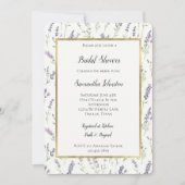 Pretty Lavender White Flowers Bridal Shower Einladung (Vorderseite)