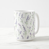 Pretty Lavender White Flowers Bridal Shower Kaffeetasse (VorderseiteRechts)