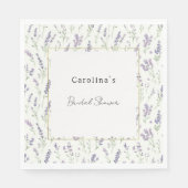 Pretty Lavender White Flowers Bridal Shower Serviette (Vorderseite)