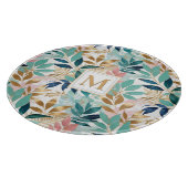 Pretty Leaves Patterned Summer Pastel Elegant Chic Schneidebrett (Ecke)