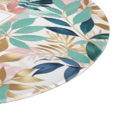 Pretty Leaves Patterned Summer Pastel Elegant Chic Schneidebrett (Ecke)