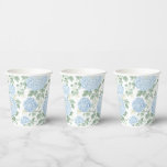 Pretty Light Blue Floral Wedding Pappbecher<br><div class="desc">Pretty Light Blue Floral Wedding Bridal Shower</div>