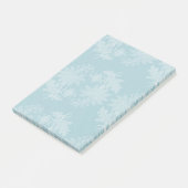 Pretty Light Blue White Floral Faux Lace Post-it Klebezettel (angewinkelt)