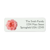 Pretty Light Pink Rose Floral Return Address (Vorne)