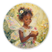 Pretty Lil Fairy with Cupcake | Fairytale Keramikknauf (Vorderseite)