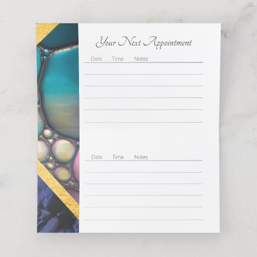 Pretty Liquid forms Terminkarte (Innenseite Aufgefaltet)