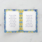 Pretty Little Fairy Girl & Butterfly Birthday Karte (Innenseite)