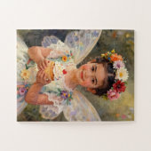 Pretty Little Fairy Girl holding a Cupcake Puzzle (Horizontal)
