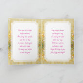 Pretty Little Fairy Girl with Cupcake Birthday Karte (Innenseite)