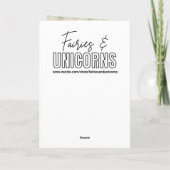 Pretty Little Fairy Girl with Cupcake Birthday Karte (Rückseite)