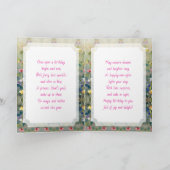 Pretty Little Fairy Girl with Cupcake Birthday Karte (Innenseite)