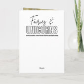 Pretty Little Fairy Girl with Cupcake Birthday Karte (Rückseite)