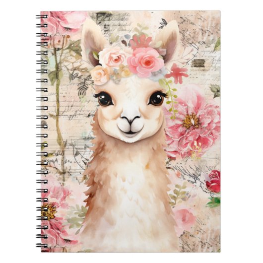 Pretty Llama Notebook Notizblock (Vorderseite)